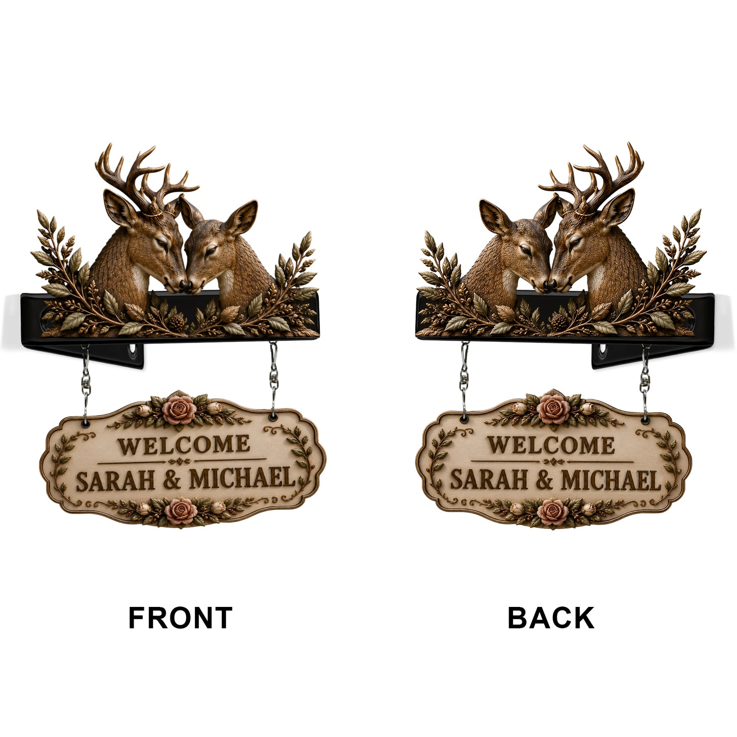 Welcome To Our Home - Personalized Hunting Wooden Wall Mount Sign