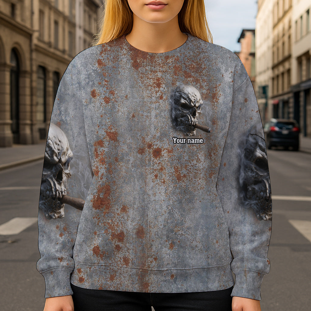 T-shirt personnalisé à motif crâne intégral - Tête de mort forte