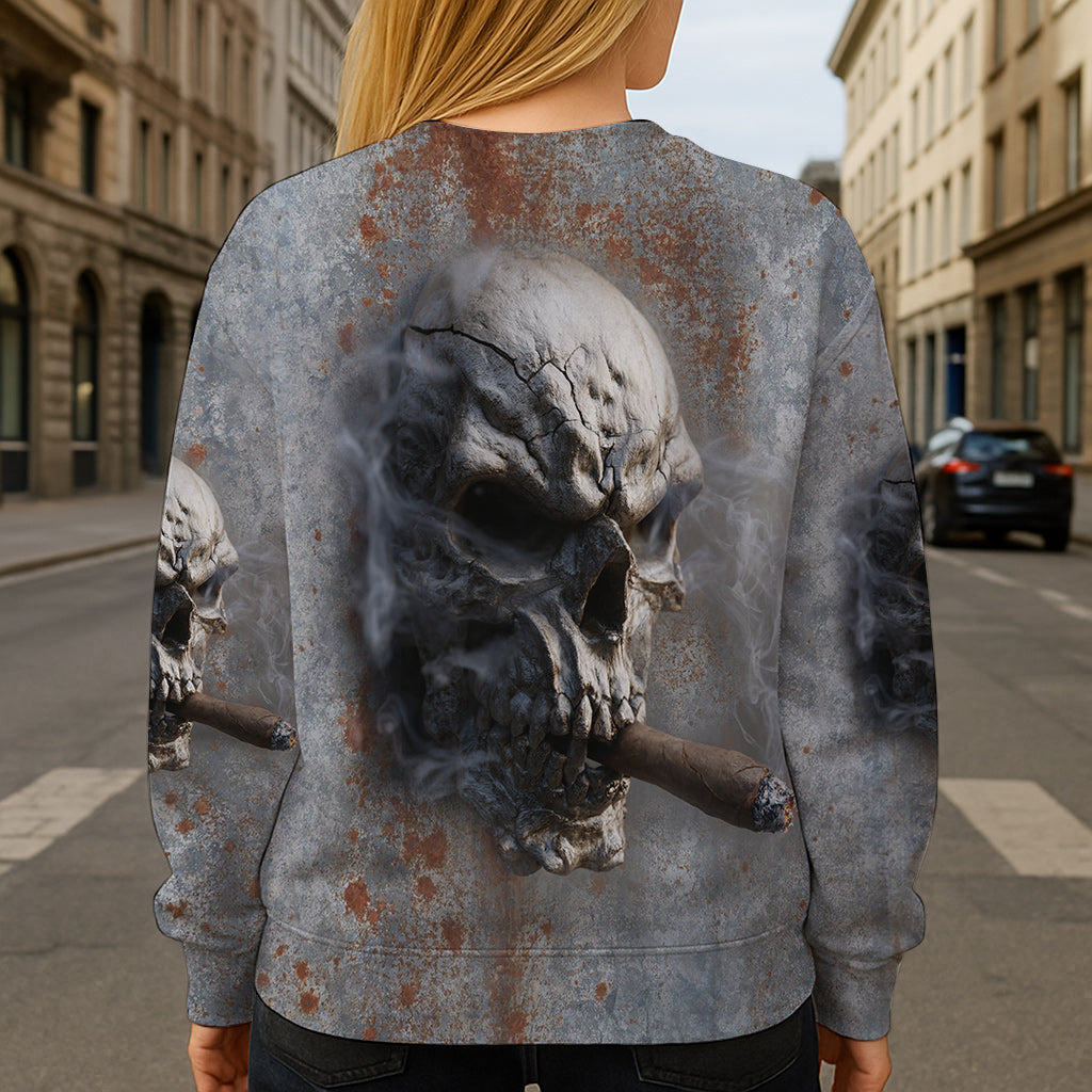 T-shirt personnalisé à motif crâne intégral - Tête de mort forte