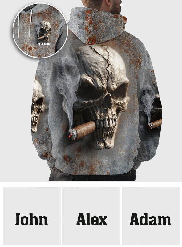 T-shirt personnalisé à motif crâne intégral - Tête de mort forte