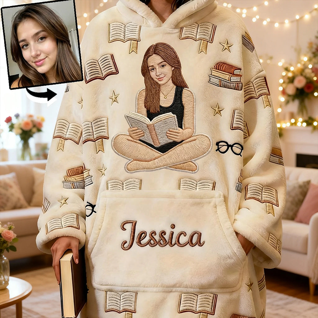 Custom From Any Photo - Personalized Book Blanket Hoodie