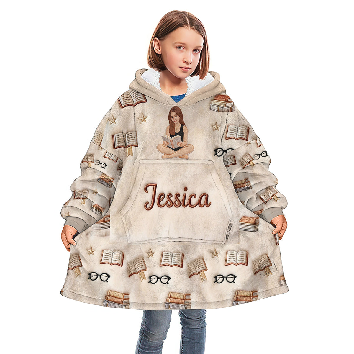 Custom From Any Photo - Personalized Book Blanket Hoodie