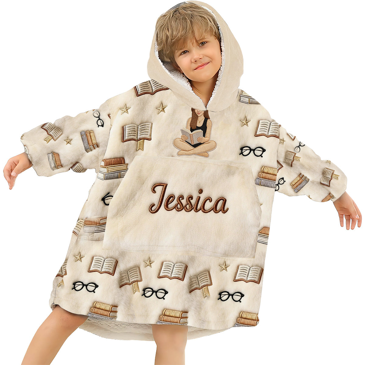 Custom From Any Photo - Personalized Book Blanket Hoodie
