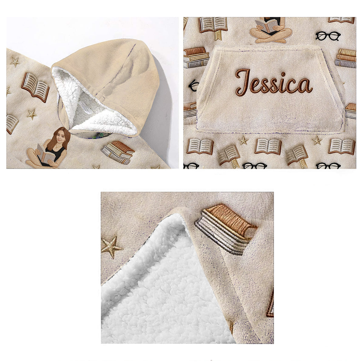 Custom From Any Photo - Personalized Book Blanket Hoodie