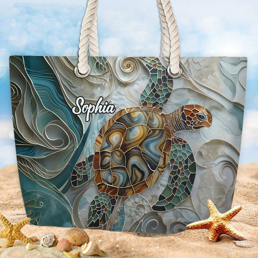 Sac de plage personnalisé Tortue marine