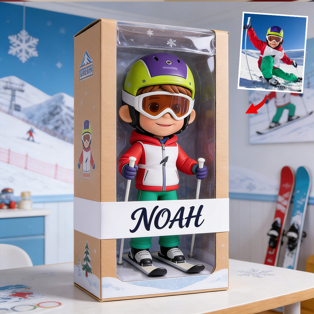 Any Sport - Skiing, Hockey, Volleyball, Football,... - Personalized Skiing Custom Shaped Acrylic Plaque