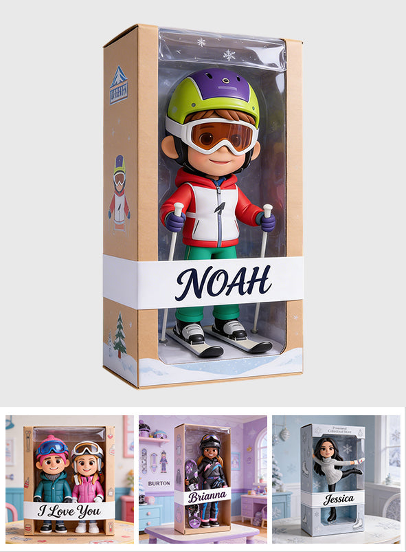 Any Sport - Skiing, Hockey, Volleyball, Football,... - Personalized Skiing Custom Shaped Acrylic Plaque