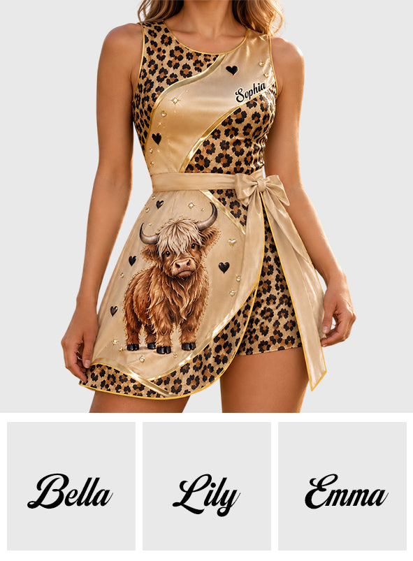 Vache des Highlands - Robe Skort Wrap Personnalisée