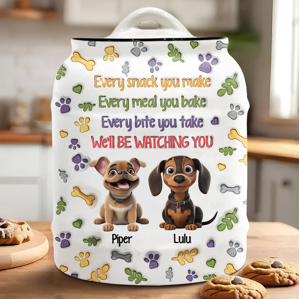 Chaque collation que vous préparez - Pot à biscuits personnalisé pour chien