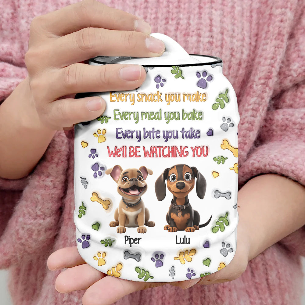 Chaque collation que vous préparez - Pot à biscuits personnalisé pour chien