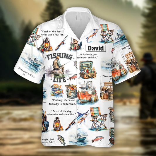 Love Fishing - Personalized Fishing Hawaiian Shirt