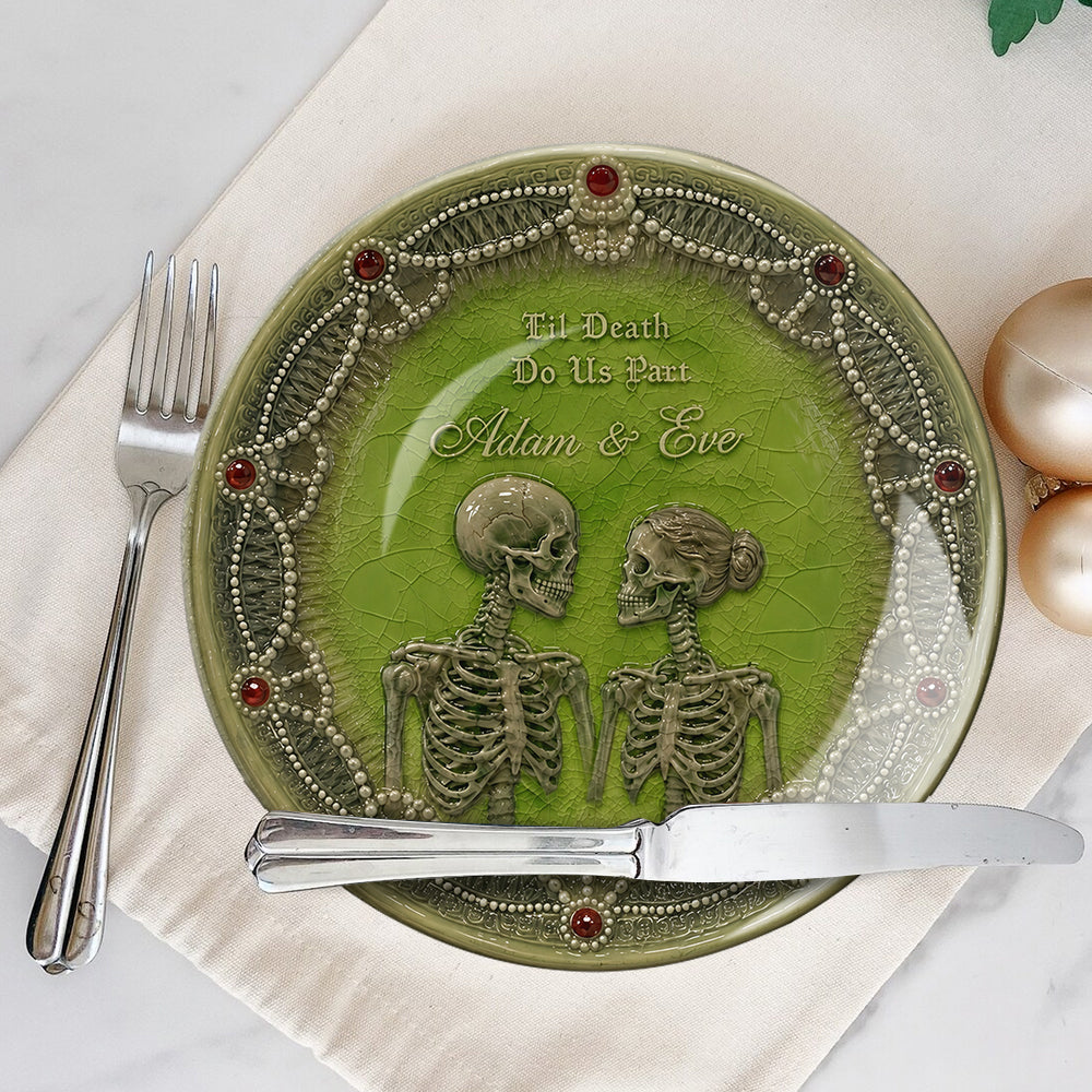 Til Death Do Us Part - Personalized Couple Ceramic Round Plate