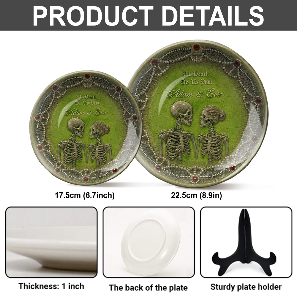 Til Death Do Us Part - Personalized Couple Ceramic Round Plate