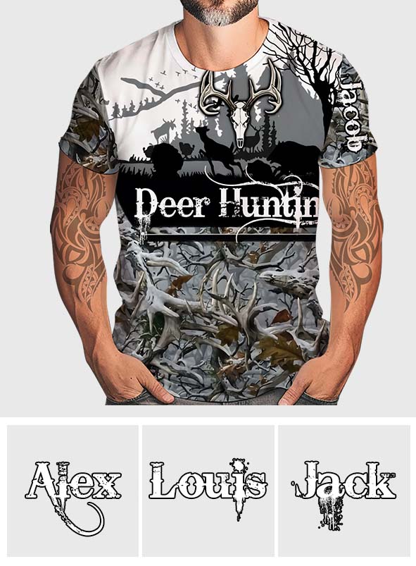 Deer Hunting - Personalized Hunting All Over Shirt