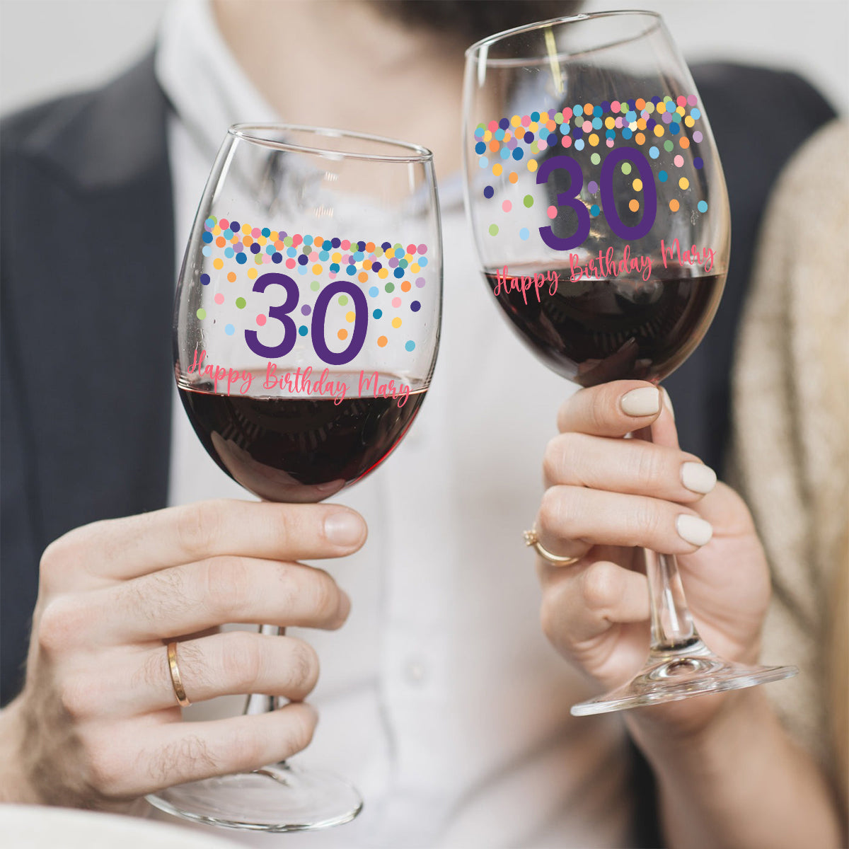 Happy Birthday - Personalized Birthday Wine Glass With Long Stem