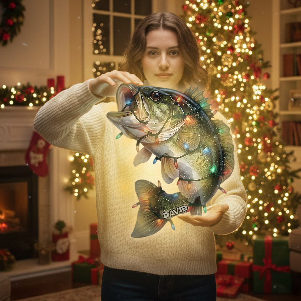 Passionné de pêche ? - Panneau lumineux LED personnalisé sur le thème de la pêche en acrylique