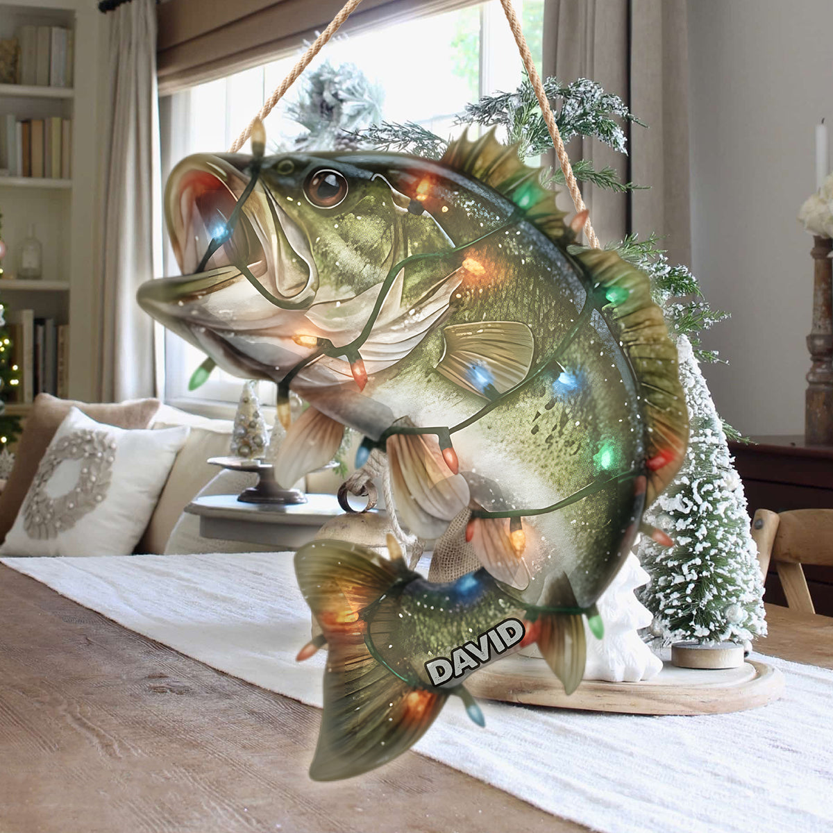 Passionné de pêche ? - Panneau lumineux LED personnalisé sur le thème de la pêche en acrylique