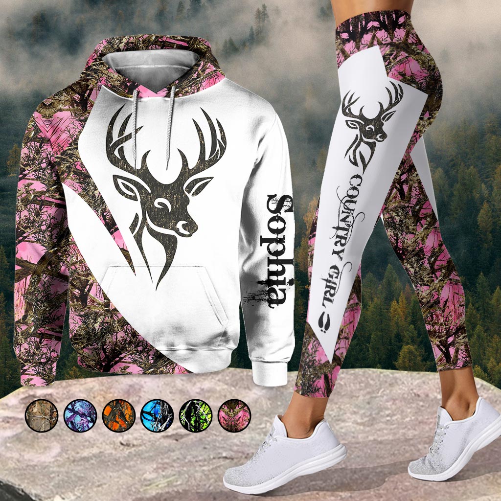Fille de la campagne - Sweat à capuche et legging de chasse personnalisés