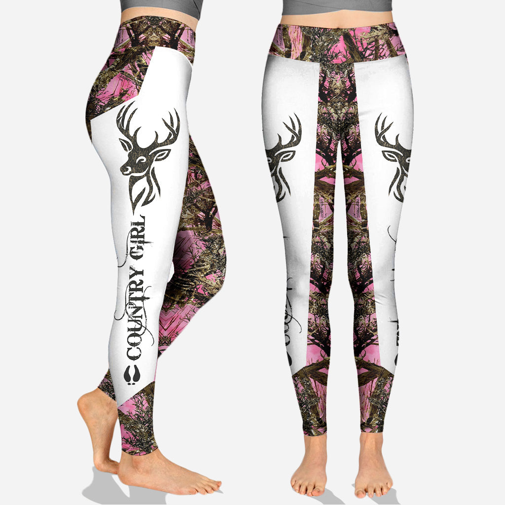 Fille de la campagne - Sweat à capuche et legging de chasse personnalisés