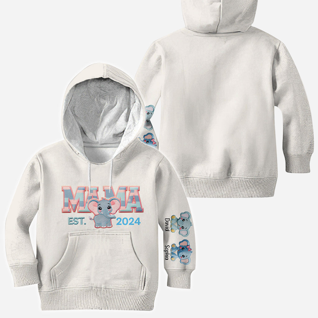 Mama Elephant - Personalized Mother All Over Shirt