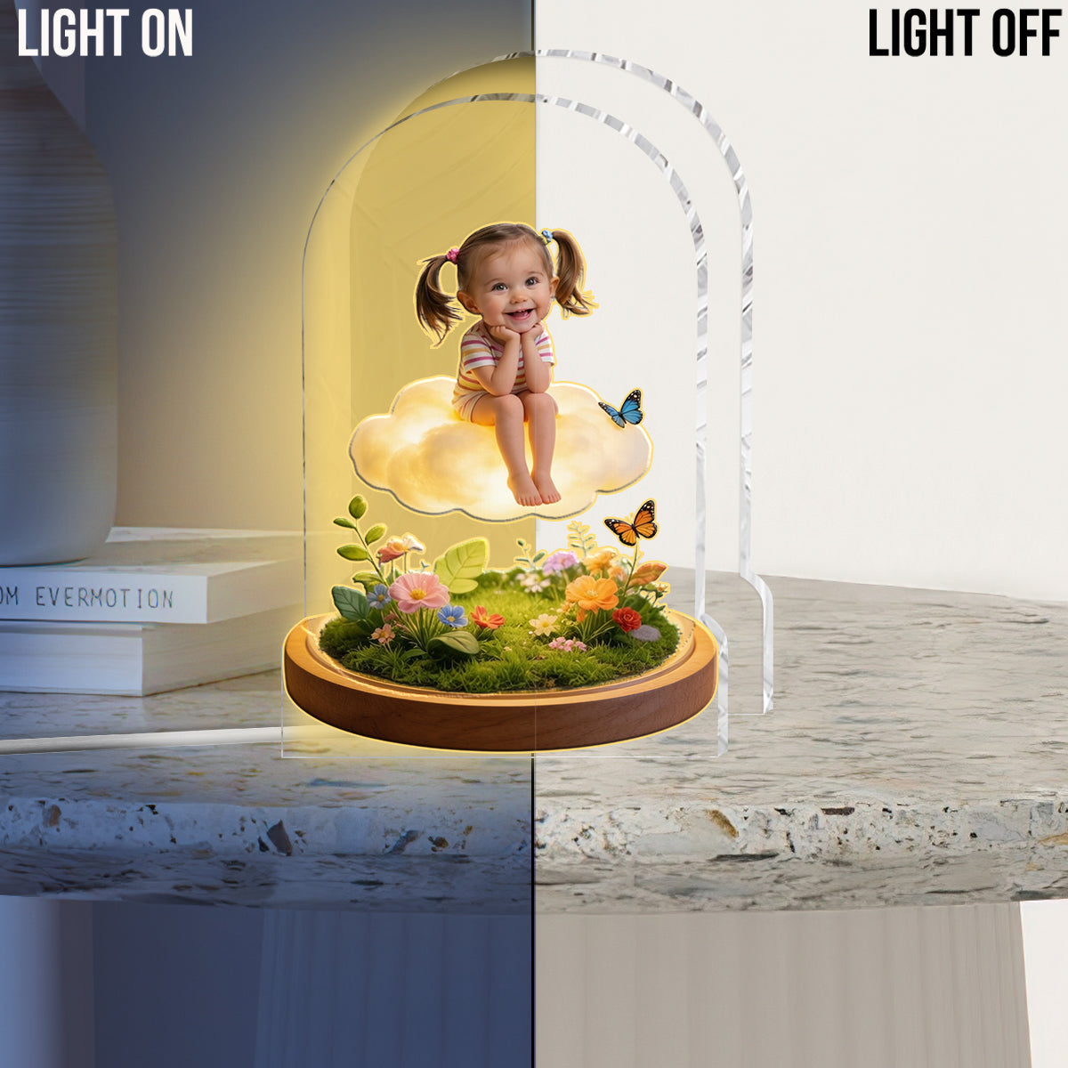 Idée de cadeau d'amour de soi, cadeau femme - Lampe de nuit LED acrylique personnalisée
