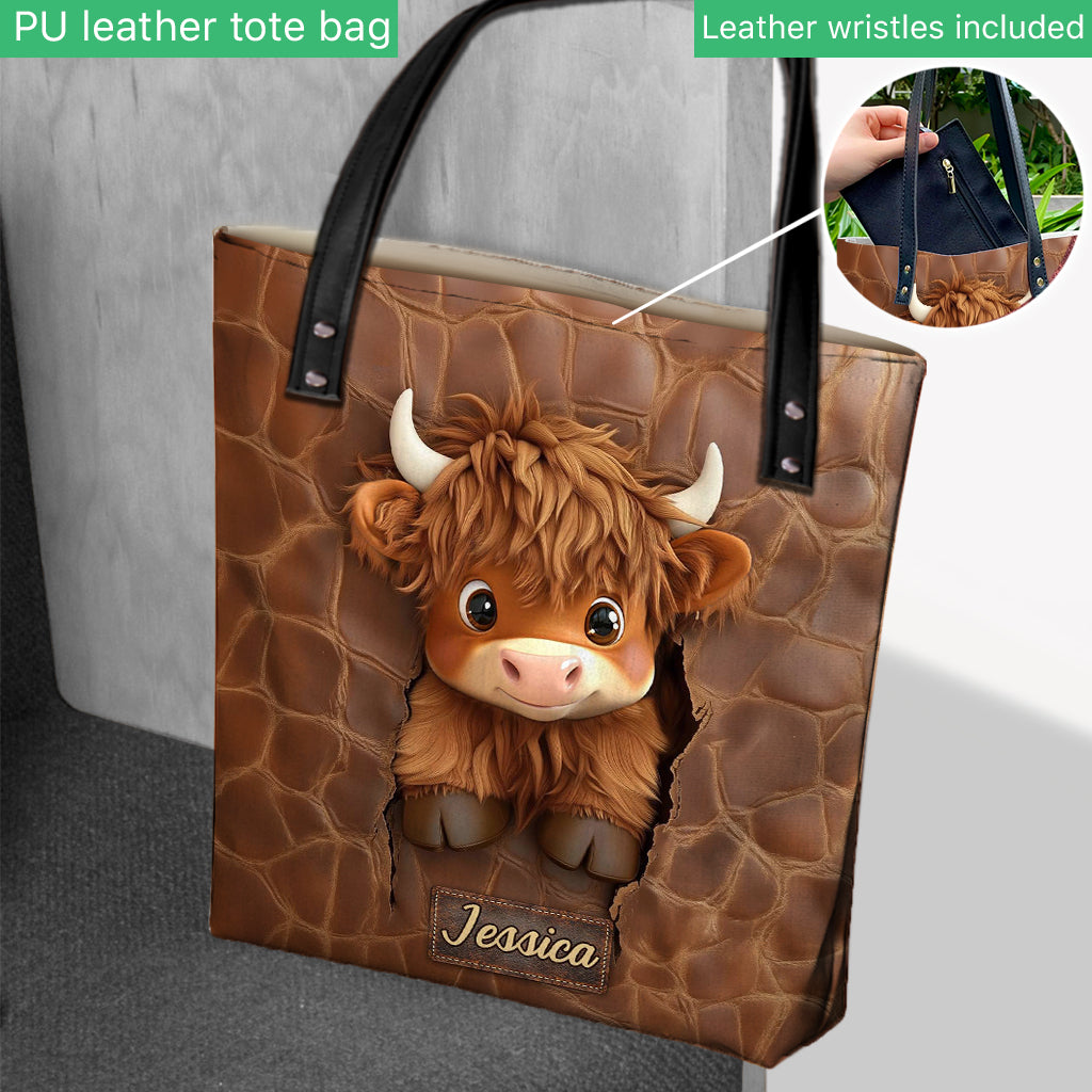 Sac fourre-tout personnalisé « Vaches des Highlands »
