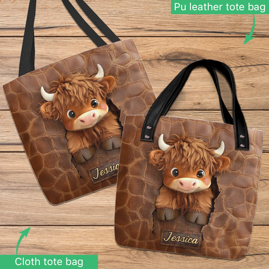 Sac fourre-tout personnalisé « Vaches des Highlands »