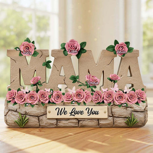 Beautiful Garden Gift For Mom, Grandma - Personalized Mother Custom Shaped Acrylic Plaque