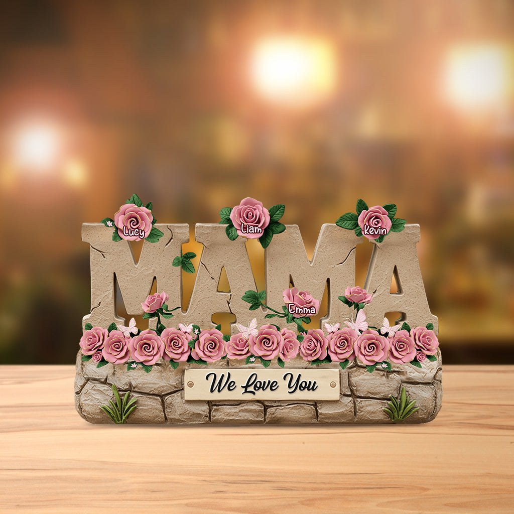 Beautiful Garden Gift For Mom, Grandma - Personalized Mother Custom Shaped Acrylic Plaque