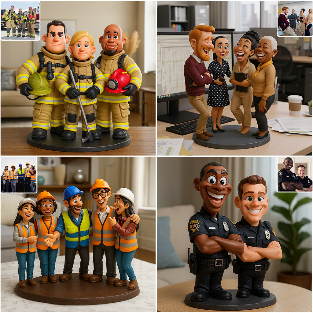 Plaque acrylique personnalisée style caricature, cadeau humoristique pour un collègue.