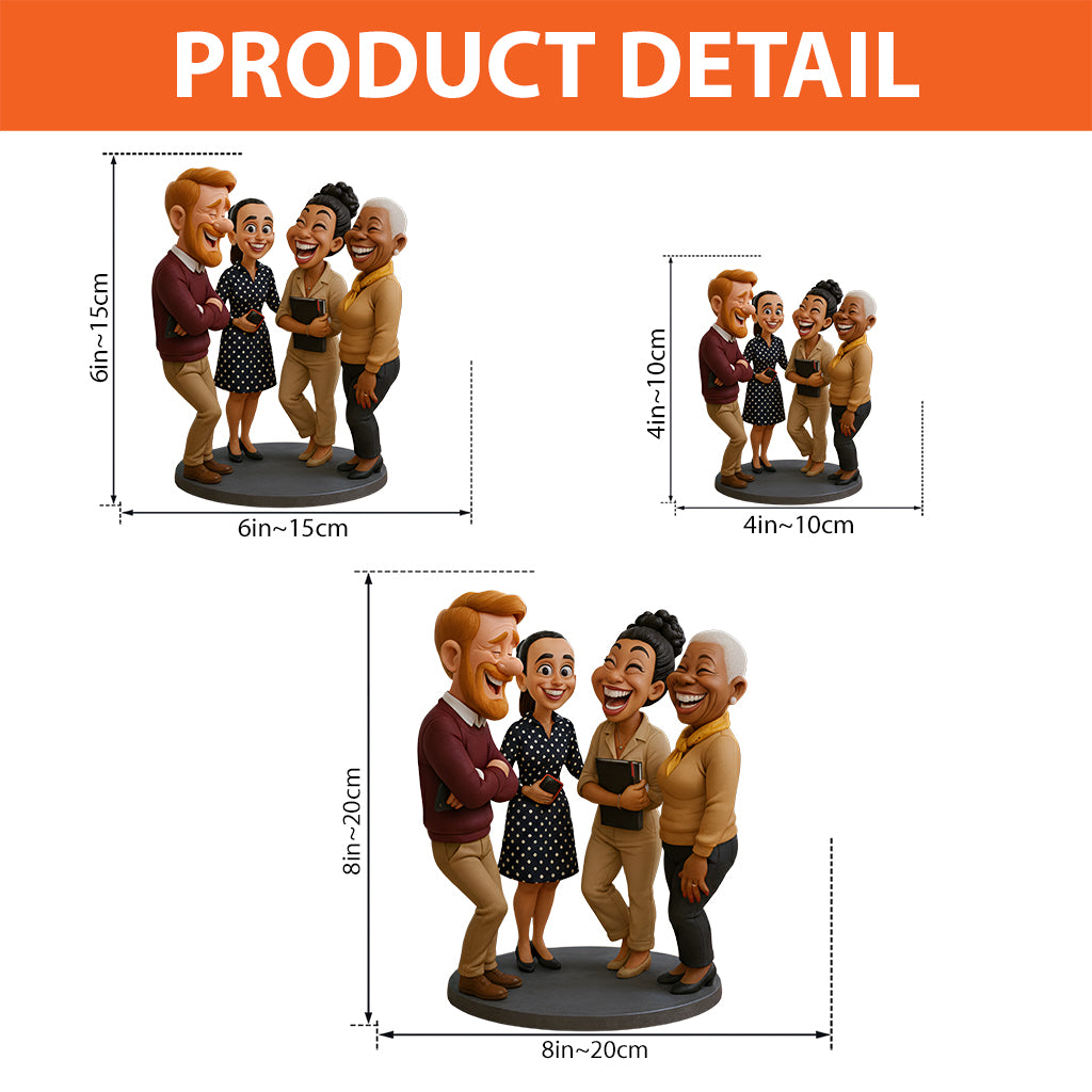 Plaque acrylique personnalisée style caricature, cadeau humoristique pour un collègue.