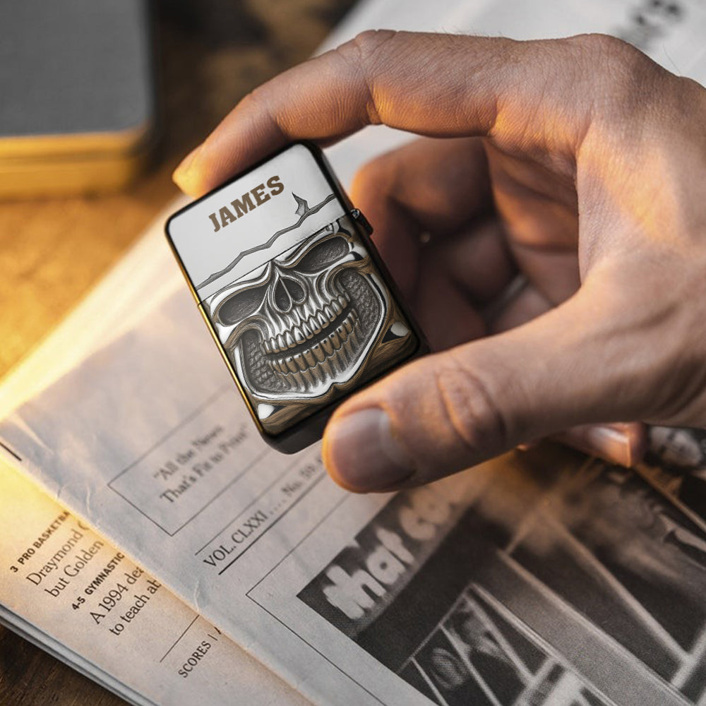Metallic Skull - Personalized Skull Lighter
