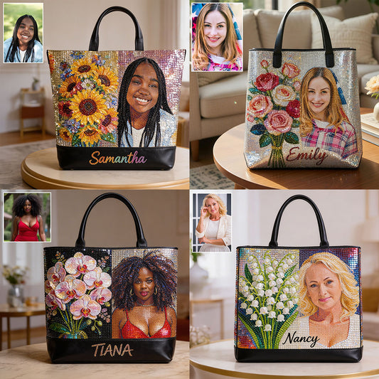 Sac Tote Personnalisé - Photo, Fleur - Amour de Soi