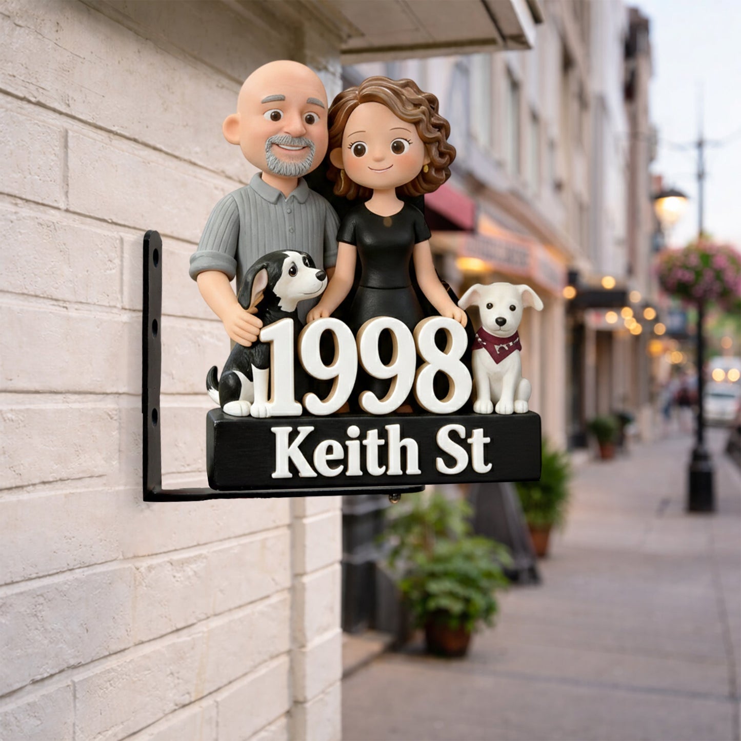 House Number Plate - Personalized Family Wooden Wall Mount Sign