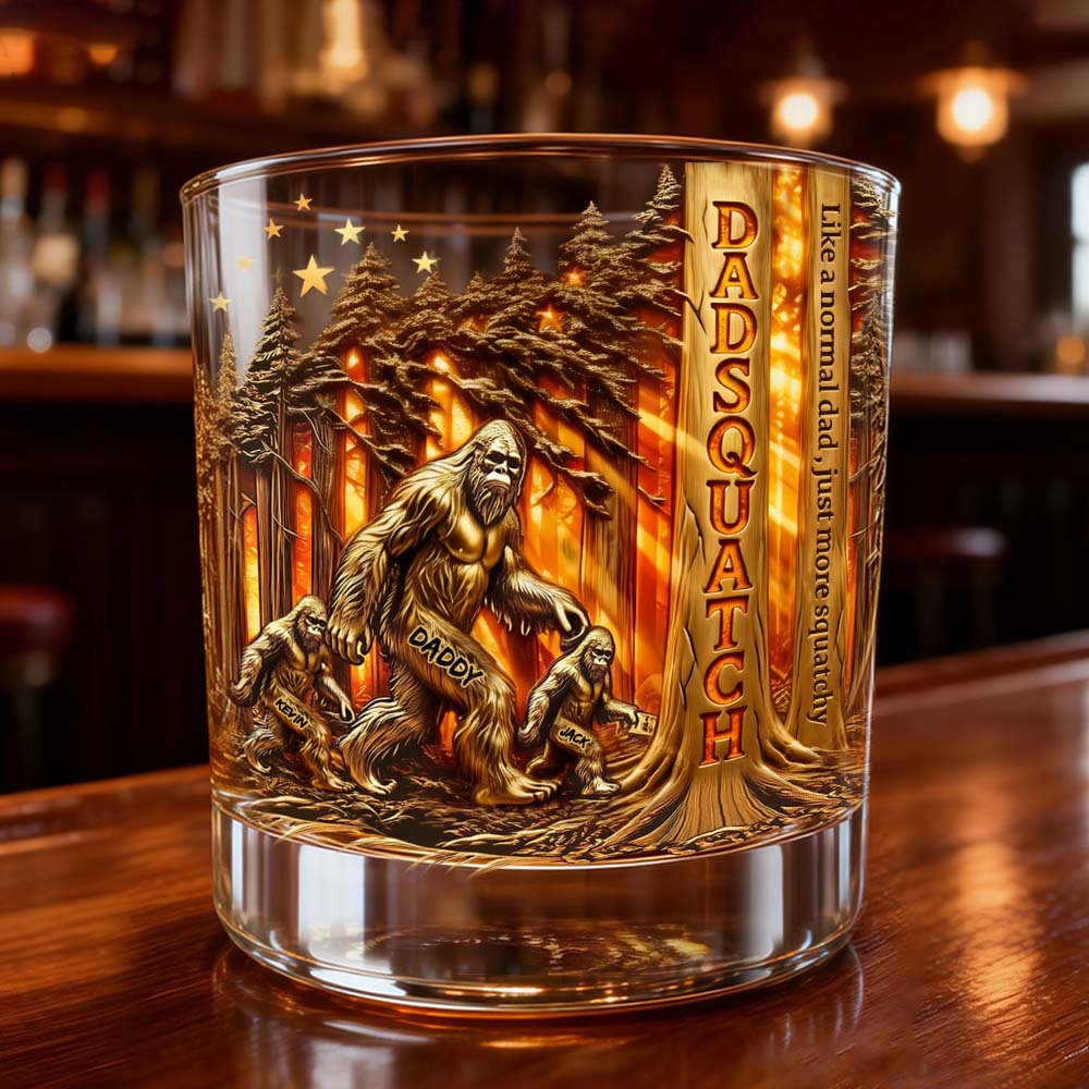 Dadsquatch - Verre à Whisky Personnalisé pour Papa