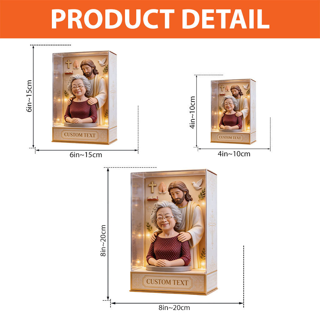 God Has You In His Arms - Personalized Christian Custom Shaped Acrylic Plaque