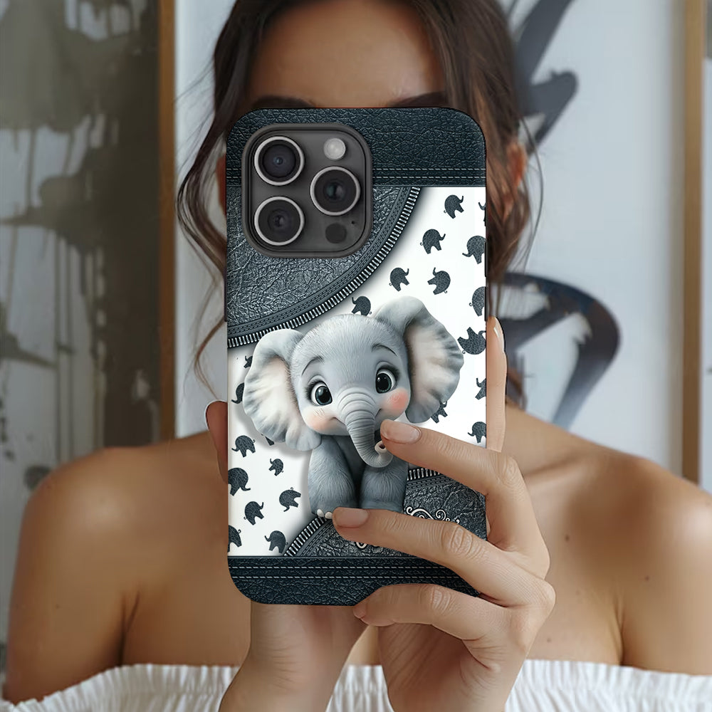 Cute Baby Elephant - Personalized Elephant Full Print Phone Case