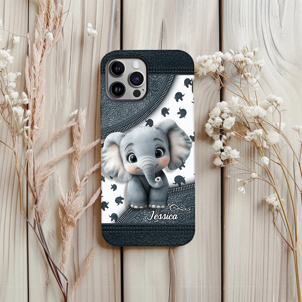 Cute Baby Elephant - Personalized Elephant Full Print Phone Case