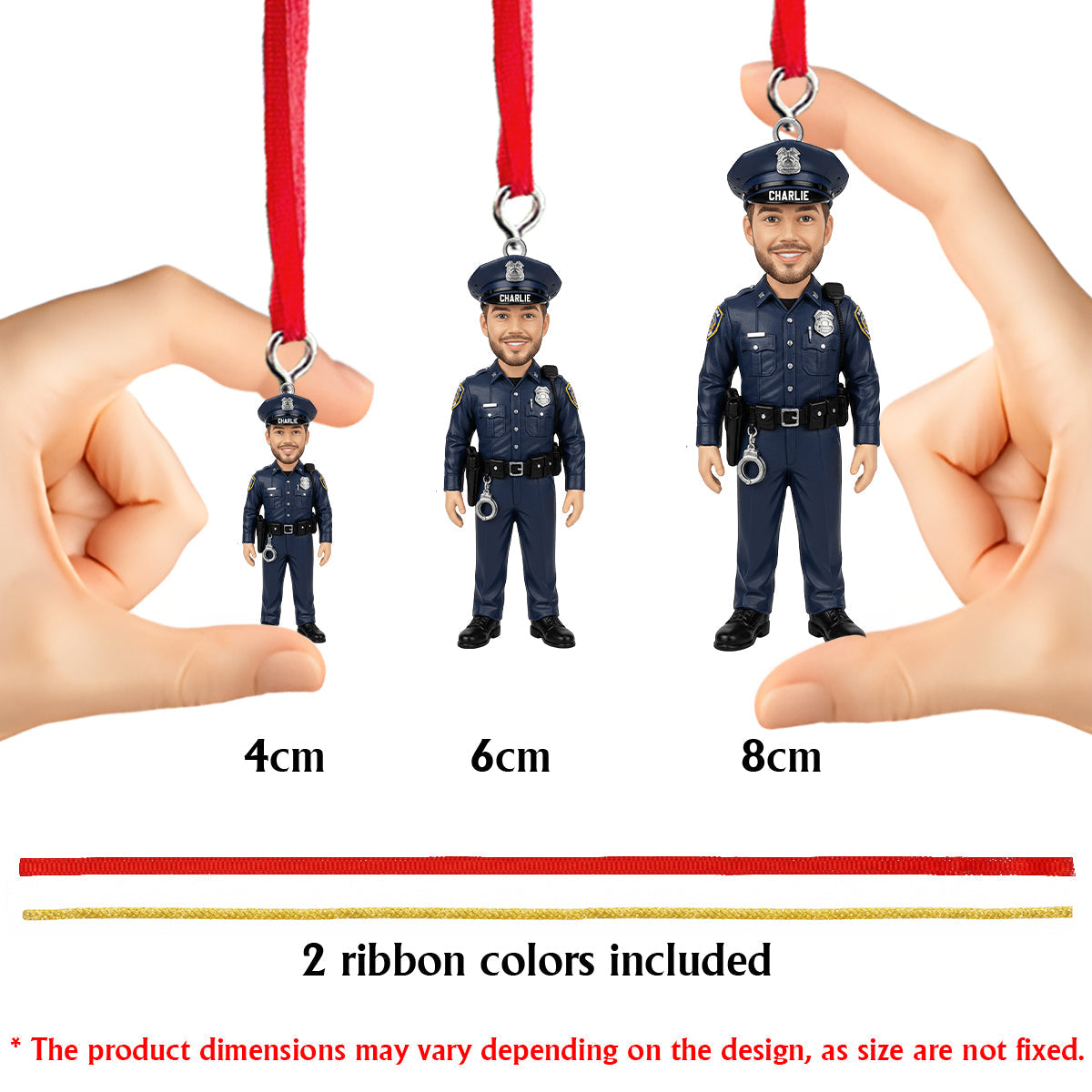 Fier d'être policier - Figurine de policier personnalisée en 3D