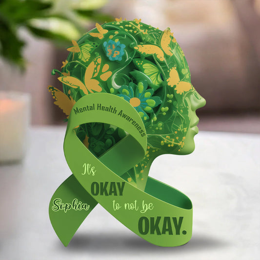 Investissez dans votre santé mentale - Plaque acrylique personnalisée de sensibilisation à la santé mentale