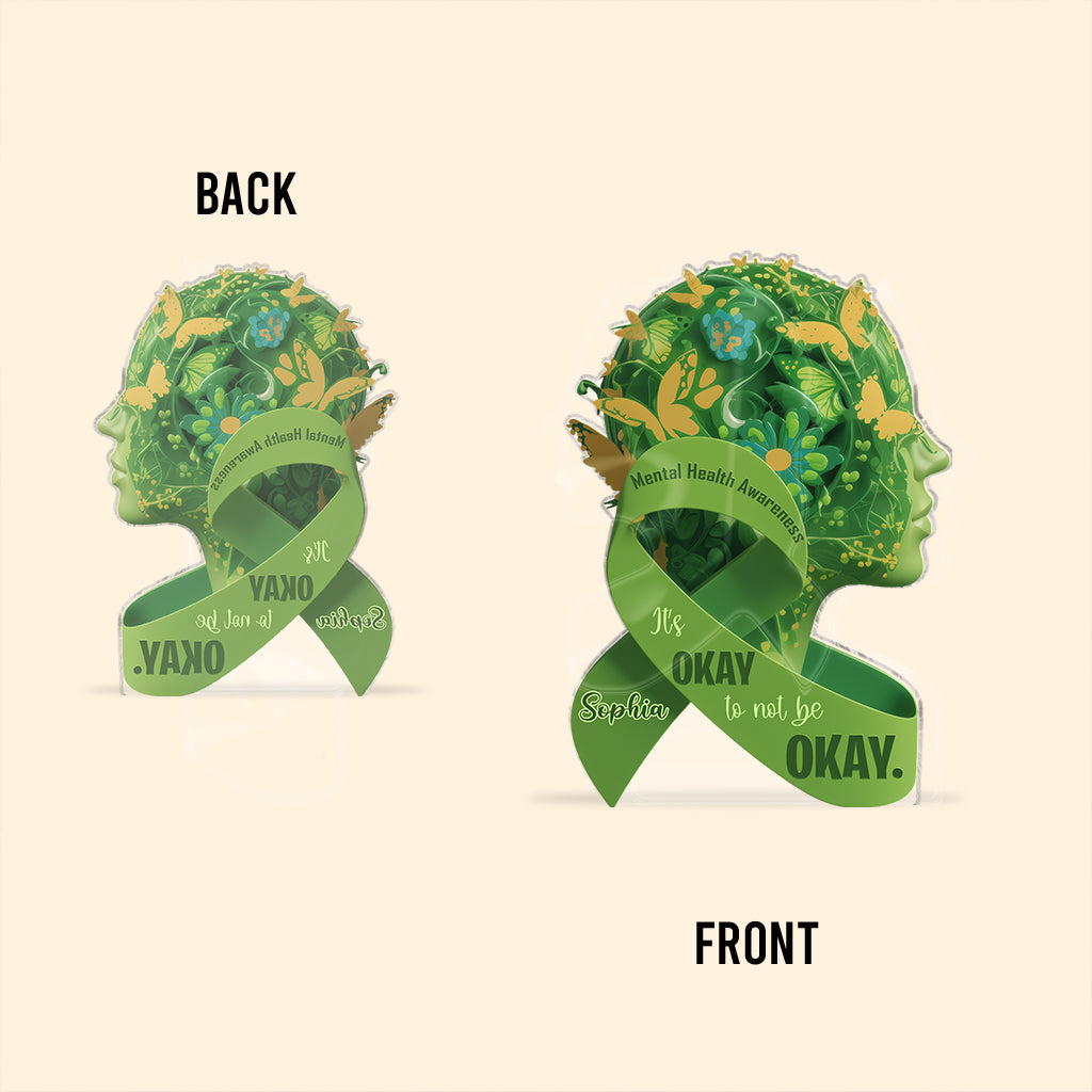 Invest In Your Mental Health - Personalized Mental Health Awareness Custom Shaped Acrylic Plaque