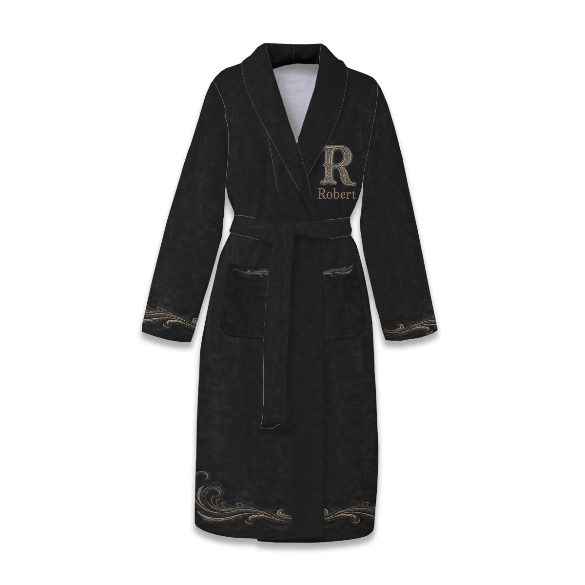 Luxury Initial Monogram - Personalized Couple Pajama Kimono Robe