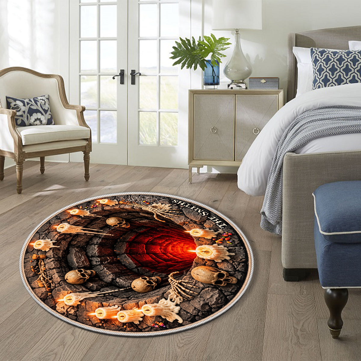 Halloween Vibes - Personalized Skull Non-Slip Tufted Rug