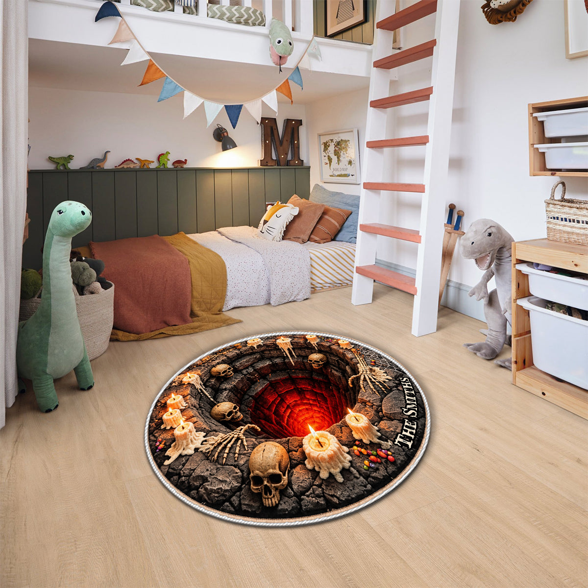 Halloween Vibes - Personalized Skull Non-Slip Tufted Rug