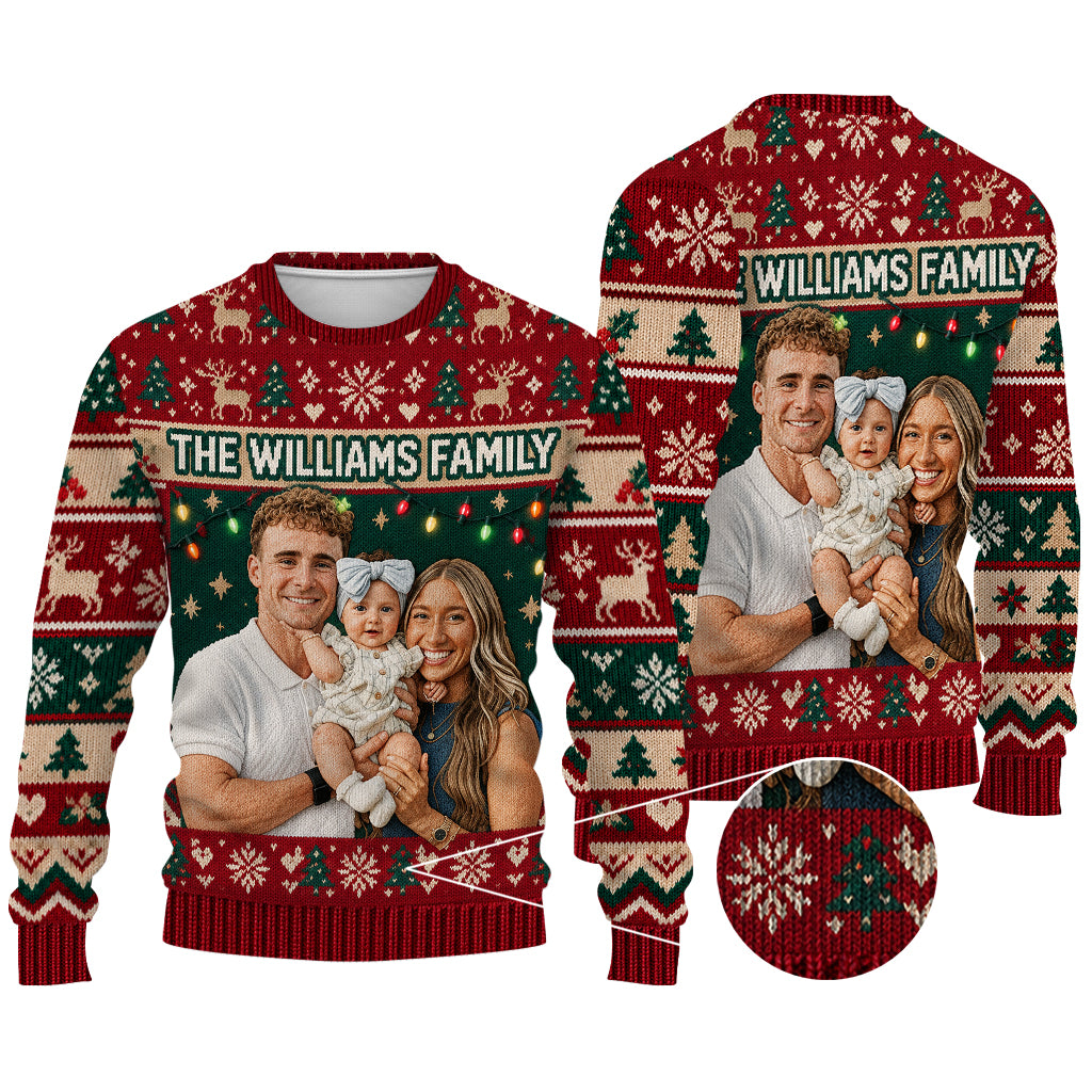 Christmas Time - Personalized Family Ugly Sweater