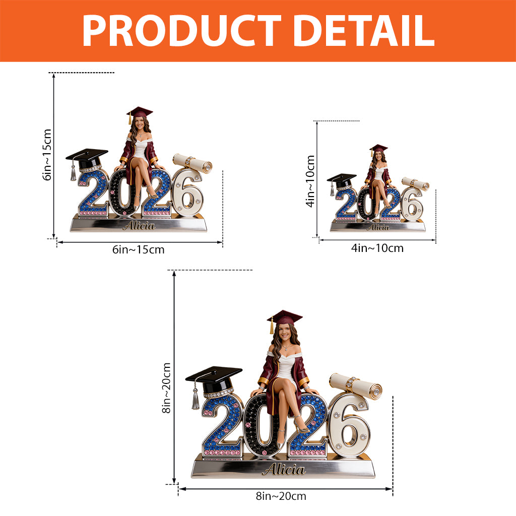 Custom Any Photo, Class Of 2026 - Personalized Graduation Custom Shaped Acrylic Plaque