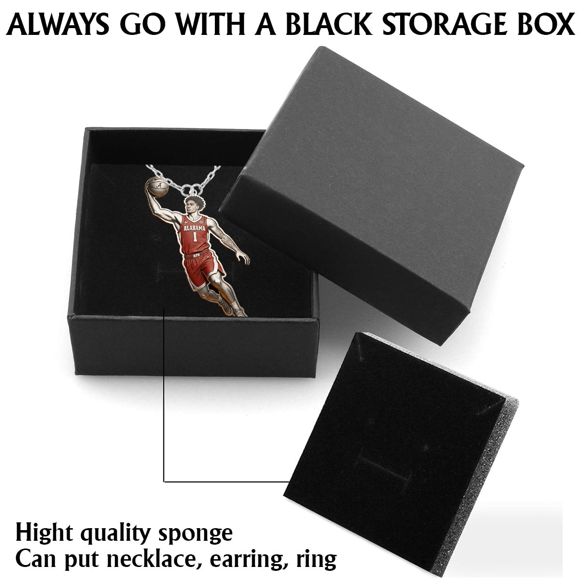 Custom From Any Photo - Personalized Basketball Shaped Metal Pendant Necklace