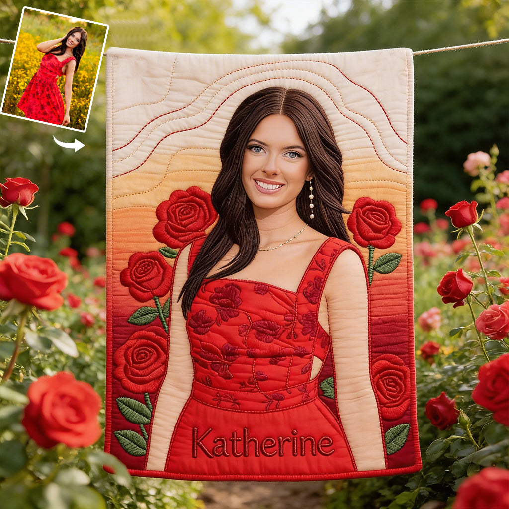 Custom Any Photo Birth Flower - Personalized Birth Month Flower Blanket