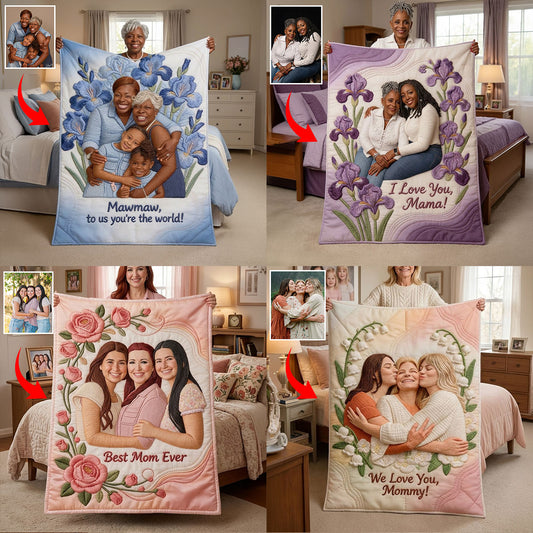 Custom Any Photo Perfect Gift For Mom, Grandma - Personalized Mother Blanket