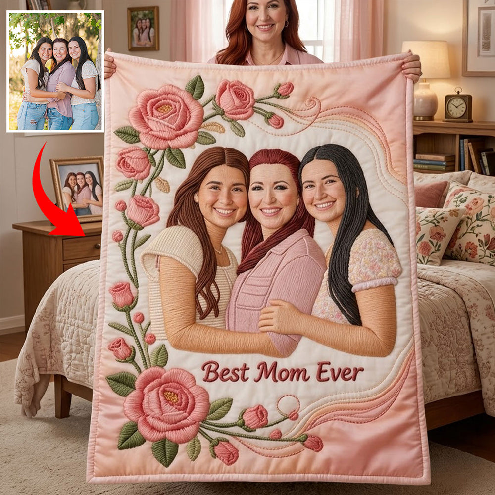 Custom Any Photo Perfect Gift For Mom, Grandma - Personalized Mother Blanket